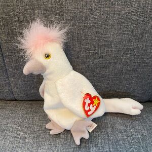 Ty Plush KUKU with Pink and White Feathers
